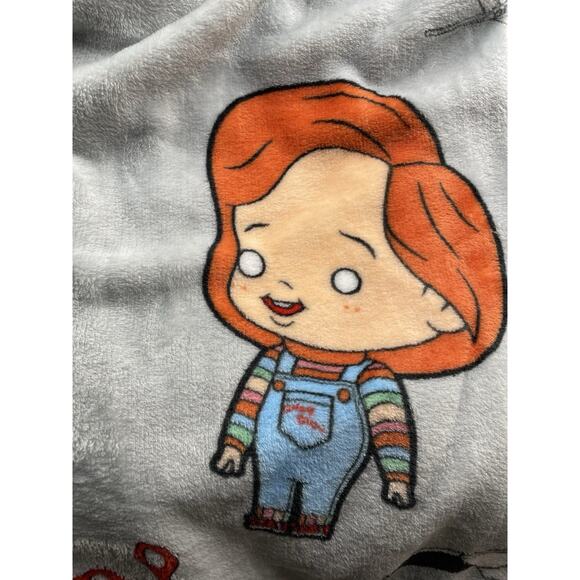 NEW Chucky Halloween Plush Throw Blanket Rare-Fast Shipping!!! - Picture 3 of 10